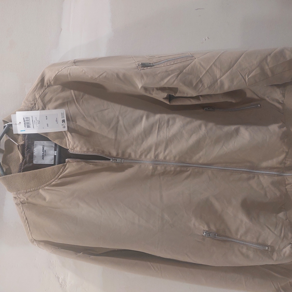 Zara Beige Bomber Jacket